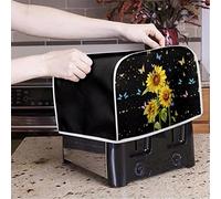 Xoenoiee Butterflies Galaxy Sunflower Pink Toaster Cover 2 Slice Bread Toaster Cover Bakeware Protector Bread Machine Dust Protection Cover Kitchen Appliance Cover Washable, S