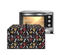 Xoenoiee Cute Paws Bones Heart Print Microwave Dust Covers Microwave Dust Cover Washable Toaster Oven Cover Kitchen Small Appliances Protector, Small