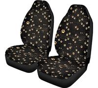 Xoenoiee Dog Paws Print Car Seat Cover Universal Fit 2 PCS Car Front Seat Cover Car Seat Protector for Truck SUV VAN