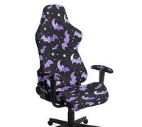 Xoenoiee Gaming Chair Covers with Armrest Covers 4Pcs Stretch Game Computer Office Chair Slipcovers Rotating Armchair Protective Cover, Bats Stary Night