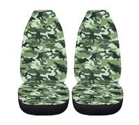 Xoenoiee Green Camouflage Pattern Car Seat Protector Cover Universal Fit for Trucks SUV Jeep Seat Cover Non-Slip Seat Protector from Food, Dirt