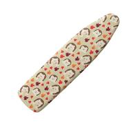 Xoenoiee Hedgehog Maple Leaf Print Ironing Board Cover for Home Laundry Ironing Board Covers Standard Size Scorch Resistant Cover with Hook and Loop Fasteners