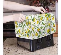 Xoenoiee Lemon Leaf 4 Slice Toaster Cover for Kitchen Decorative Accessories Small Toaster Covers for Most Standard Toaster Machine Covers Stain Resistant Bread Maker Covers With Fruit Pattern, M