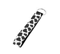 Xoenoiee Milk Cow Spots Print Wristlet Strap Key Chain Holder for Car Keys ID Badges Card Wallet Phone Camera, Soft Hand Wrist Lanyard Keychain for Men/Women/Boys/Girls