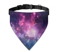 Xoenoiee Purple Galaxy Print Dog Cat Bandana Reversible Dog Cat Bib Pet Bandana Collar with Adjustable Buckle Soft Pet Apparel Pet Costume Decoration, for Large Pet