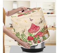 Xoenoiee Rabbit Mushroom Butterfly Pattern Pressure Cooker Cover for 6 qt Instant Pot, Kitchen Appliance Dust Cover with Pockets for Rice Cooker Air Fryer Slow Cooker