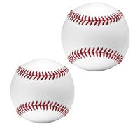 Xoeryoy 2 Pack Baseballs, Little League Baseballs for Training with Hand-Stitched Seams and Cork-Filled Core, Official Size for Practice