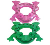 Xoeryoy 2Pcs Frog Pool Float, 24 Inch Inflatable Cute PVC Swim Rings, Portable Pool Toys for Kids