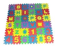 Xoeryoy 36Pcs DIY Puzzle Play Mat EVA Foam Baby Soft Developing Floor Pad Crawling Rugs Digital and Letter Play Mat for Babies