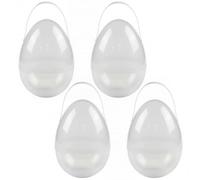 Xoeryoy 4-Pack Giant Easter Egg, 25cm Large Clear Easter Eggs with Handles for DIY Crafts, Party Favors & Toy Storage