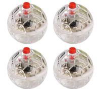 Xoeryoy 4PCS Cat Balls Ghost Hunting Motion Activated LED Cat Ball Toy 1.4 inch Plastic Light Up Interactive Toys for Indoor Small Dog Pets