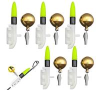 Xoeryoy 5PCS Fishing Glow Sticks Long-Lasting LED Fishing Bells with Flashing & Steady Modes Easy Setup Fish Alert Glow Stick for Po