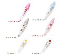Xoeryoy 6Pcs Decorative Pens DIY Cute Animals Press Type Creative Cartoon Pattern Lace Correction Tape Pen for Card Postcard Notebook