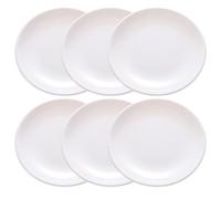 Xoeryoy 6Pcs Dinner Plates, 8.9 Inch White Large Dinner Plates Set Eco-Friendly, Lightweight, Stackable, Break Resistant & Dishwasher Safe