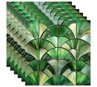 Xoeryoy 6PCS Stained Glass Window Film, 20x20 inch Sun Blocking Window Privacy Film, Static Cling Decorative Stained Glass Stickers for Home Office Kitchen Bathroom