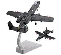 Xoeryoy A10 Warthog, Cool Realistic Model Airplane with Detachable Missiles & Weapons & Fighter Wheels, Easy to Assemble A10 Warthog Model Kit for Kids Adults