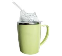 Xoeryoy Adult Sippy Cup 11.8 Oz Spill Proof Cups for Adults 3 Modes Anti Choke Safe Drinking Cup with 11.8'' Tube ＆ Handle for Disabled Adults Elderly Drinking Aids Insulated Hospital Mug(1~)