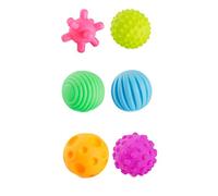 Xoeryoy Baby Sensory Balls 6 Pcs Baby Hand Catch Massage Balls with BB Sound Colorful Grasping for Kids