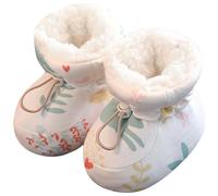 Xoeryoy Baby Winter Boots Warm Fur Baby Girl Boots with Drawstring Soft Sole Skin-friendly Winter Shoes Cute First Walking Shoes for 3-6 Months Girls Boys S