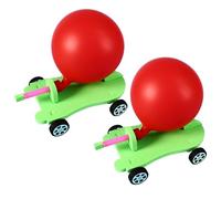 Xoeryoy Balloon Toy, 2pcs Balloon Launcher Car Toy Set - Diy Science Experiment Kit For Kids, Green & Multicolored, 7.09 Inch