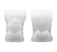 Xoeryoy Bear Mold, 2PCS Cute Teddy Bear Silicone Mold, Non Stick Soft Silicone Moulds for Chocolate, Ice Cubes, Candle, Pudding, Soap