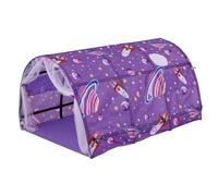 Xoeryoy Bed Tent 55x39.4x31.5in Oxford Cloth Safe & Fun Planet Themed Full Size Bed Tent Portable Kids Play Tunnel with Net Curtain for Indoor Home