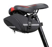 Xoeryoy Bike Saddle Bag, 8.3x3.5 Inch PVC Bike Pouch with Reflective Strips, Waterproof for Outdoor &&