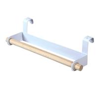 Xoeryoy Cabinet Door Paper Towel Holder, 9 x 3 x 2 Hanging Over the Door Paper Towel Holder, Thicken, Sturdy Storage Rack for Kitchen Bathroom, White