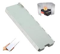 Xoeryoy Camp Stove Windscreen, 39x9.5 Inch Foldable 12 Plates Aluminum Wind Blocker, Lightweight Stove Windscreen For Outdoor Camping Picnic Travel