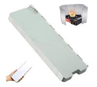 Xoeryoy Camp Stove Windscreen, 39x9.5 Inch Foldable 12 Plates Aluminum Wind Blocker, Lightweight Stove Windscreen For Outdoor Camping Picnic Travel #