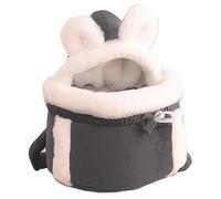 Xoeryoy Cat Bag Carrier Soft & Warm Cat Dog Front Carrier Double Pocket Backpack Winter Plush Backpack for Cats Pet Hanging Chest Bags for Outdoor Travel, M, within 5 kg
