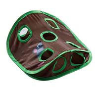 Xoeryoy Cat Interactive Toy Mat with Holes Cat 9 Holes Tunnel Toy Activity Play Mat Foldable Training Scratching for Pet &