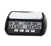 Xoeryoy Chess Clock Digital Countdown Battery Powered Multi-mode Memory Function Timer Shockproof Pad Electronic Clocks for Chess Weiqi Chinese, No Battery