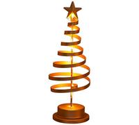 Xoeryoy Christmas Tree Table Lamp LED Spiral Christmas Tree Night Light with Star Battery Operated Desk Light for Indoor Outdoor Restaurant Commercial Event