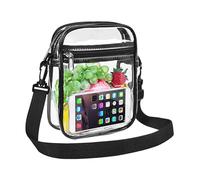 Xoeryoy Clear Bag Stadium Approved Clear Crossbody Bag with Adjustable Strap Waterproof PVC Transparent Purse for Men Women Work Travel ;1