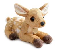 Xoeryoy Deer Stuffed Animal, Lying Down Fawn Plush Toy - Super Soft Stuffed Deer for Cuddling, Cute Home Decor & Christmas (Khaki)