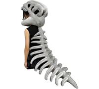 Xoeryoy Dinosaur Mask, Realistic Plush Animal Skull Mask Dinosaur-Themed Skull Cosplay Props, 3D Skeleton Design for Halloween Party, S