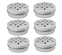 Xoeryoy Dog Training Equipment, 6Pcs 60g Tin Containers with Hollow-out Lids, 2.7x1 inch Empty Aluminum Tins for Dog Nose Training