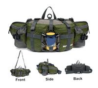 Xoeryoy Fanny Pack Waist Bag, Waist Pack with Two Water Bottle Holder, Hiking Fanny, Lumbar Backpack for Running Walking DogWalking Travel Cycling