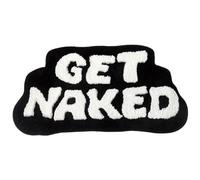 Xoeryoy Get Naked Bath Mat, 19.7x31.5 Inch Non-Slip Absorbent Furry Cute Bathroom Rugs Funny Black and White Bath Mat for Home Hotel
