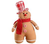 Xoeryoy Gingerbread Plush with Clothes On Standing Posture Gingerbread Decor Stuffed Adorable Christmas Decoration for Home, Party, Carnival, Man
