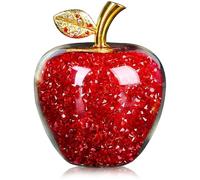 Xoeryoy Glass Fruit, Artificial Glass Apple-Shaped Crystal Fruit Filled with Fake Diamonds, Collectible Figurines Art Crafts Ornament Christmas Eve Gifts for Kids