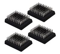 Xoeryoy Grill Brush Replacement Heads 4PCS heat-resistant Wire Bristle Grill Wireless Cleaning Brush Heads Portable BBQ Cleaner For Pinic Camping Outdoor #·