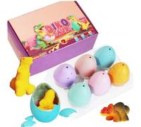 Xoeryoy Hatching Eggs, 6 PCS Hatching Dinosaur Eggs for Kids, Giant Grow-in-Water Surprise Toy Set