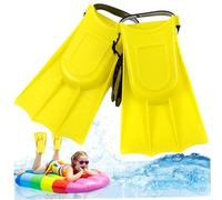 Xoeryoy Kids Flippers 1 Pair 4.7x7.3in EVA & PVC Diving/Swimming Flippers with Adjustable Strap Portable Replacement Kids Swim Fins for Summer Adventure