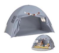 Xoeryoy Kids Play Tent for Toddlers Indoor - Breathable Playhouse with Easy 2-Step Setup, Grey Teepee Tent for Kids Room, Games & Sleep