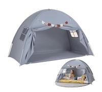 Xoeryoy Kids Play Tent for Toddlers Indoor - Breathable Playhouse with Easy 2-Step Setup, Grey Teepee Tent for Kids Room, Games & Sleep