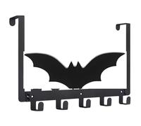 Xoeryoy Over the Door Hooks, 5 Bat Design, Gothic Wall Decor, Black, 12in