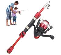 Xoeryoy Pocket Fishing Rod, Telescopic Ultralight Fishing Rods with Spinning Reel, Portable Collapsible Folding Pole Kit for Saltwater and Freshwater