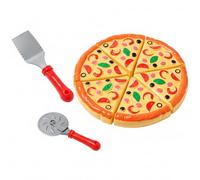 Xoeryoy Realistic Pizza Play Set - Toy Pizza with Cutter for Kids Kitchen, Interactive Play Food Set for Imaginative Cooking and Fine Motor Skills
